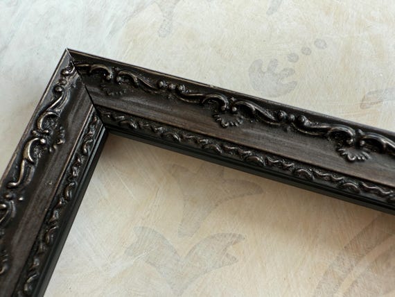 Dark Antiqued Silver Picture Frame- Ornate Gothic Custom Photo Frame- A5 A4 A3 5x5 8x8 8x10 8.5x11 9x12 10x10 11x14 12x12 12x16 12x18 16x20
