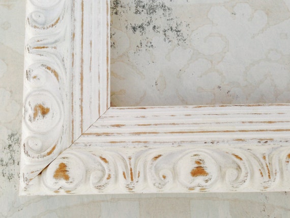 2" Vintage White Picture Frame, Shabby Chic Cottage  A3 A4 A5 5x5 5x7 8x8 8x10 10x10 8.5x11 12x12 11x14 16x20 18x24 20x30 22x28 24x30 24x26
