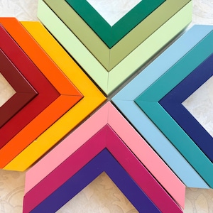 Brightly Colored Picture Frames- Red Yellow Blue Green Pink Purple -Large Sizes A5 A4 A3 A2 4x6 5x7 8x8 8x10 12x16 16x20 20x30 24x36