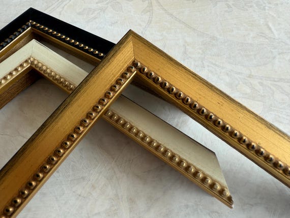 Distressed  Rustic Gold Picture Frame w/Bead- Custom Frame- Certificate Frame- A3 A4 A5 5x5 5x7 8x8 8x10 8.5x11 9x12 10x10 11x14 12x16 16x20