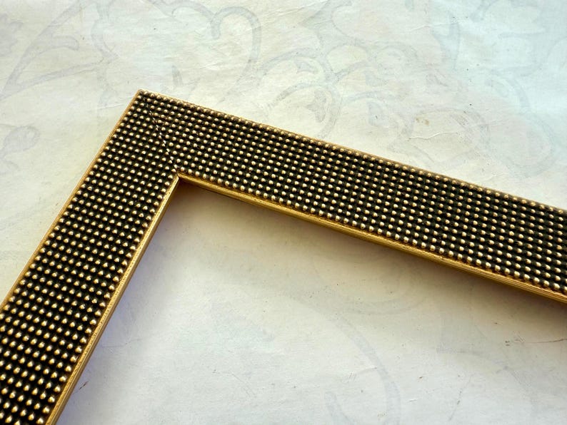 Fine Beaded Antique Gold Picture Frame- Custom Picture Frames- A4 4x4 4x6 5x7 7x11 8x8, 8x10 8.5x11 9x12 10x10 12x12 11x14 16x20 18x24 24x30 image 6