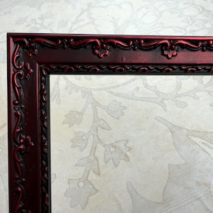 Metallic Ornate Red Picture Frame- Victorian Gothic Picture Frame- A5 A4 A3 5x5 8x8 8x10 8.5x11 9x12 10x10 11x14 12x12 12x16 12x18 16x20