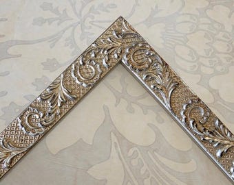 Vintage Silver Picture Frame- Large Shadow Box Option, Floral Design A4 A3 A2 4x6 5x7 6x6 8x8 8x10 11x14 11x17 12x16 13x19 16x20 16x24 18x24