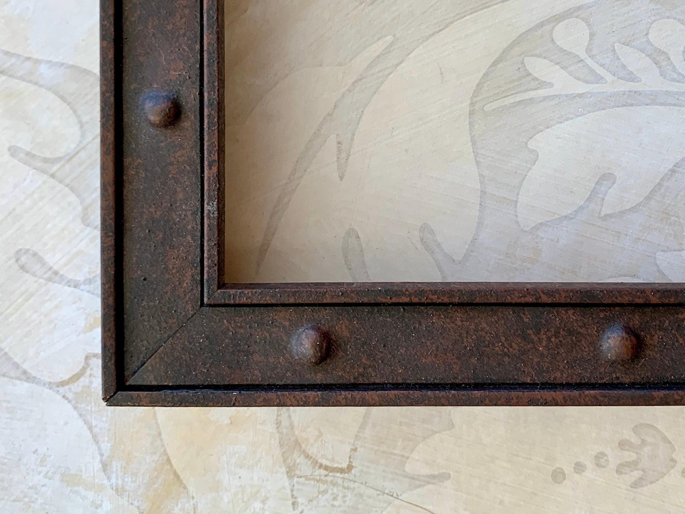 Industrial Picture Frame in Rusted "Metal"- Nautical Decor- 24x36 20x30 18x24 16x20 11x14 10x10 9x12 8.5x11 8x10 6x6 5x7 4x4 A4 A3 A