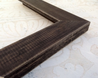 Distressed Wood Black Picture Frame- Custom Sizes A3, 4x6, 5x7, 8x8, 8x10, 8.5x11, 8x12, 11x14, 2x12 ,12x18, 16x20, 18x24, 20x24,24x30,24x36