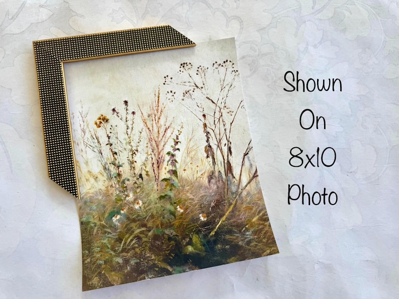 Fine Beaded Antique Gold Picture Frame- Custom Picture Frames- A4 4x4 4x6 5x7 7x11 8x8, 8x10 8.5x11 9x12 10x10 12x12 11x14 16x20 18x24 24x30 image 11