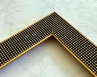 Fine Beaded Antique Gold Picture Frame- Custom Picture Frames- A4 4x4 4x6 5x7 7x11 8x8, 8x10 8.5x11 9x12 10x10 12x12 11x14 16x20 18x24 24x30