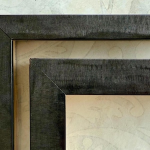 Industrial Black Picture Frame- Etched Metallic Finish- Stretcher Bar Depth- Custom Size- 9x12 11x14 16x20 20x24 24x36 30x40 A1 A2 A3 A4