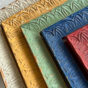Ornate Cottage Core Picture Frames - Large Shabby Chic Distressed Vintage Style - Custom Sizes Available
