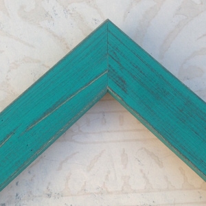 Rustic Turquoise Blue Picture Frame - 4x4, 4x6, 5x5, 5x7, 8x8, 8x10, 8.5x11, 11x14, 16x20, 18x24, 24x30 Beach Cottage Picture Frames, Teal