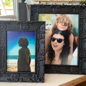 Satin Black Picture Frame- Victorian Gothic Style- A4 4x4 4x6 5x7 8x8, 8x10 8.5x11 9x12 10x10 12x12 11x14 16x20 18x24 24x30 image 10