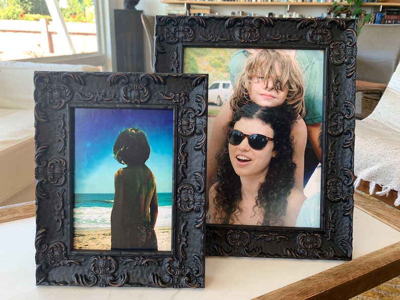 Satin Black Picture Frame- Victorian Gothic Style- A4 4x4 4x6 5x7 8x8, 8x10 8.5x11 9x12 10x10 12x12 11x14 16x20 18x24 24x30 image 10