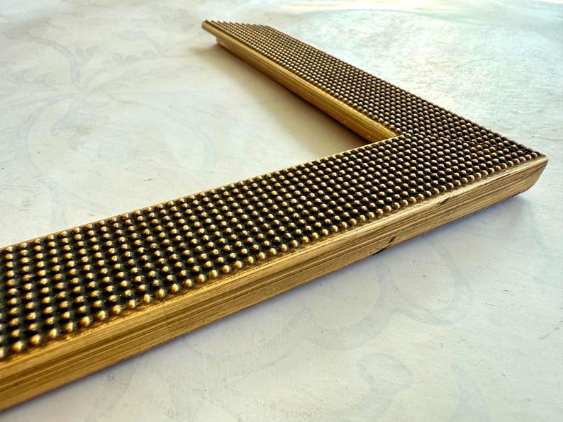 Fine Beaded Antique Gold Picture Frame- Custom Picture Frames- A4 4x4 4x6 5x7 7x11 8x8, 8x10 8.5x11 9x12 10x10 12x12 11x14 16x20 18x24 24x30 image 8