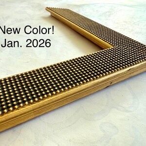Fine Beaded Antique Gold Picture Frame- Custom Picture Frames- A4 4x4 4x6 5x7 7x11 8x8, 8x10 8.5x11 9x12 10x10 12x12 11x14 16x20 18x24 24x30 image 2