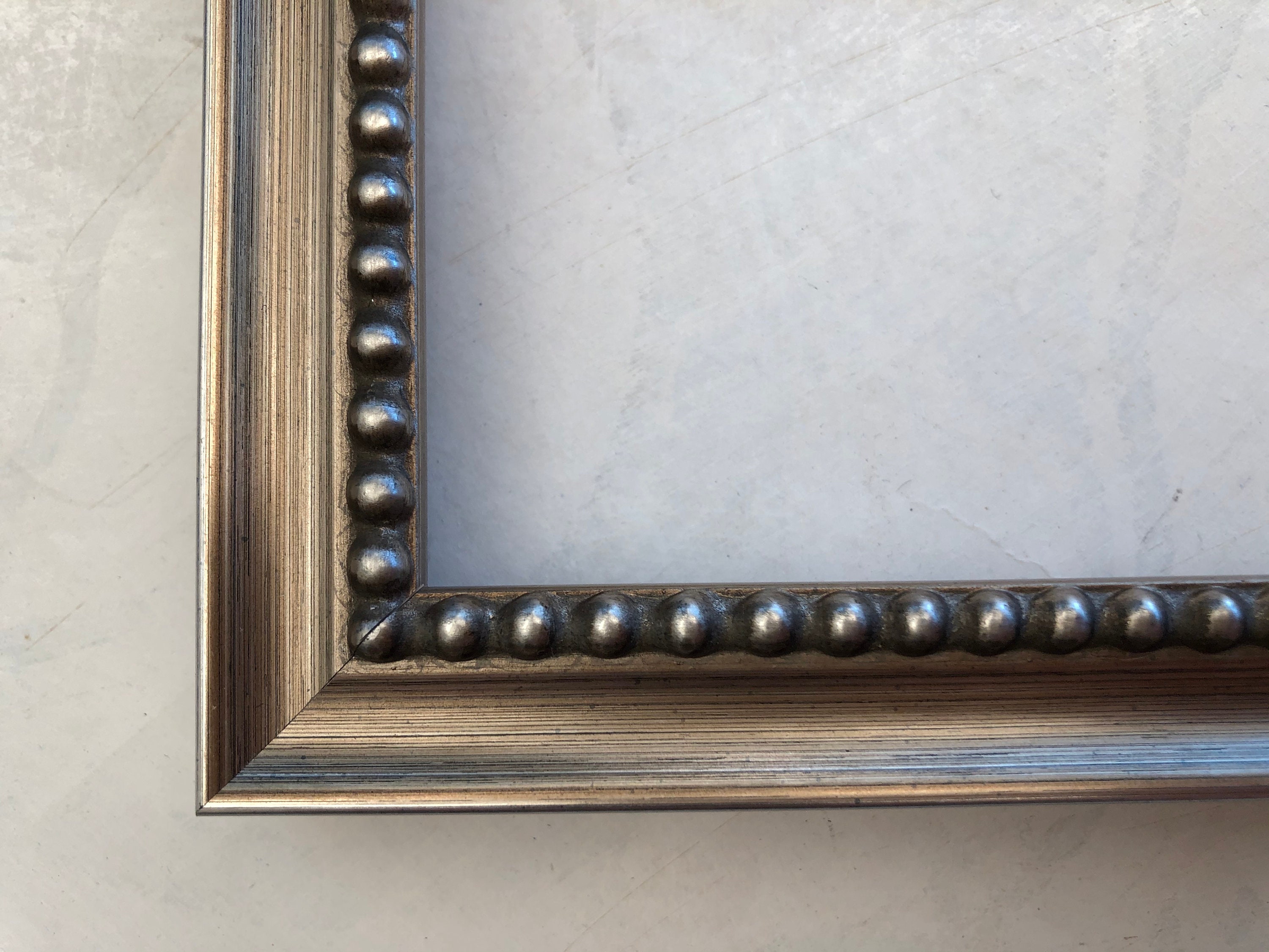 Silver Picture Frame w/Bead Antiqued Silver Photo Frame A5 Etsy
