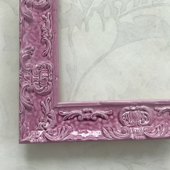 Ornate Purple Picture Frame- Italian Lacquer- Vintage Shabby Chic Décor 5x7 8x8 8x10 8.5x11 9x12 11x14 12x16 16x20 18x24 24x30 Custom Sizes