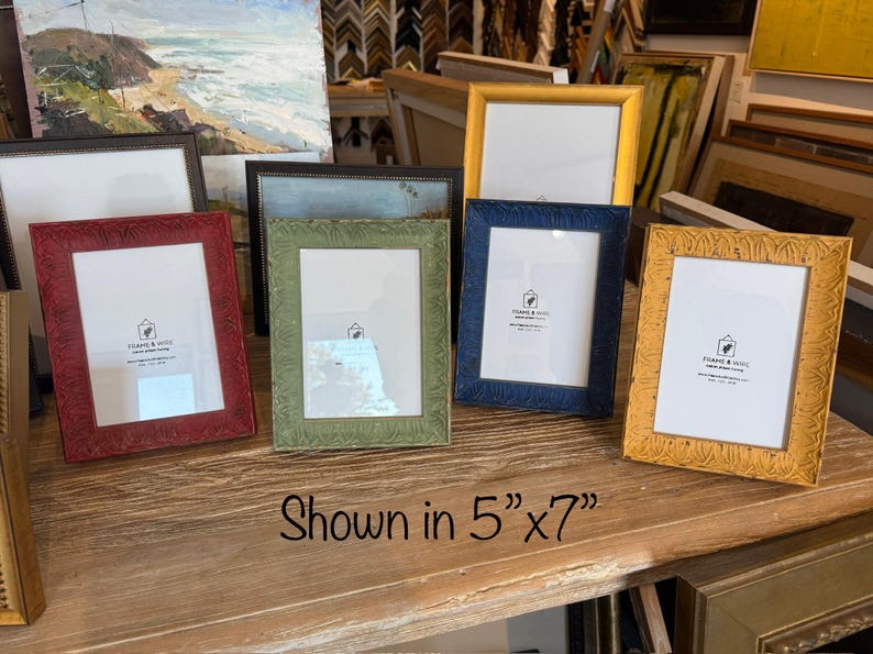 Ornate Cottage Core Picture Frames -Large Shabby Chic Distressed Vintage Style -Custom Sizes Available- 24x36 20x30 16x20 8.5x11 8x10 12x12 image 8