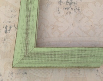 Rustic Green Picture Frames- Reclaimed Barn Wood Frames- Farmhouse Frame 4x4, 4x6, 5x5, 5x7, 8x8, 8x10, 8.5x11, 11x14, 16x20, 18x24, 24x30 -