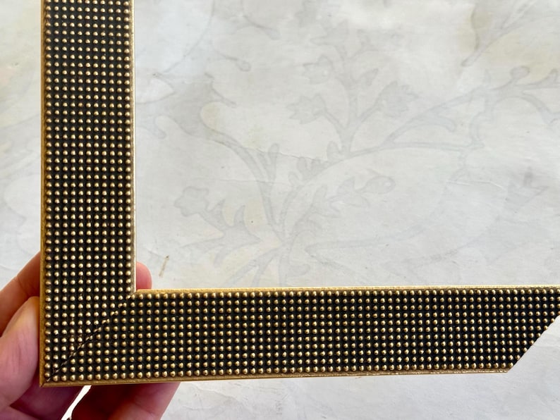 Fine Beaded Antique Gold Picture Frame- Custom Picture Frames- A4 4x4 4x6 5x7 7x11 8x8, 8x10 8.5x11 9x12 10x10 12x12 11x14 16x20 18x24 24x30 image 5
