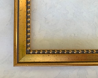 Elegant Gold Beaded Picture Frame- Classic Design- Custom Sizes- 24x36 20x30 16x20 11x14 10x10 9x12 8.5x11 8x10 6x6 5x7 4x4 A4 A3 A2 A1