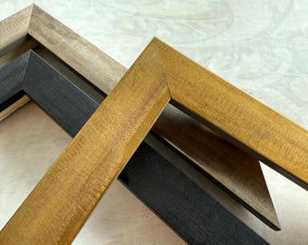 Dark Gold Picture Frame-With Etched "Brass" Finish Contemporary Minimalist Design- Custom Sizes 4x6 8x10 9x12 11x14 12x16 12x18 A1 A2 A3 A4