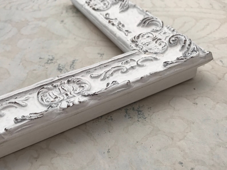 Ornate White Picture Frame Shabby Chic White Picture Frame Etsy