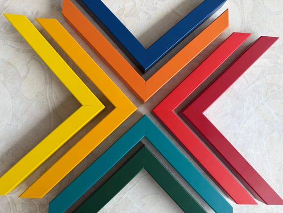 Vibrant Large Picture Frames: Red, Yellow, Blue & Green - Multiple Sizes Available