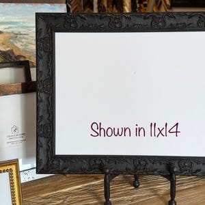 Satin Black Picture Frame- Victorian Gothic Style- A4 4x4 4x6 5x7 8x8, 8x10 8.5x11 9x12 10x10 12x12 11x14 16x20 18x24 24x30 image 7