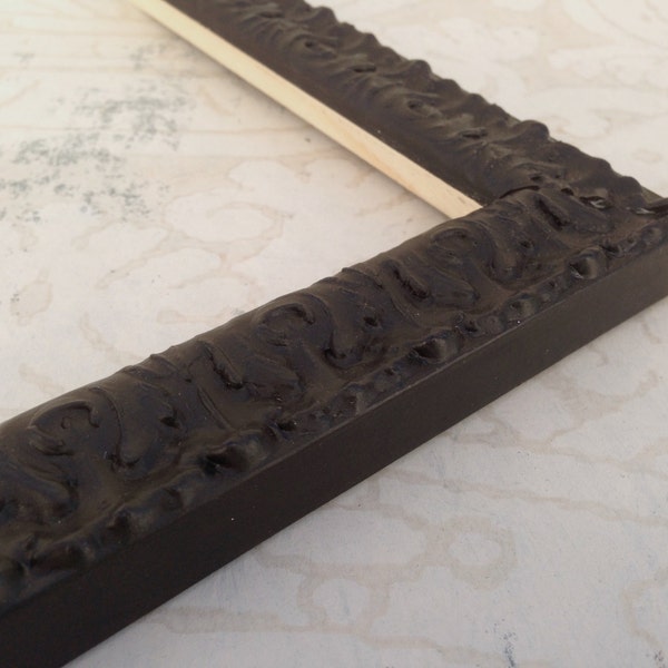 Ornate Shabby Chic Black Picture Frame- Vintage, Gothic Carved- A5 A4 A3 4x6 5x7 6x6 6x8 8x8 8x10 8.5x11 9x12 10x10 11x14 16x20 20x30 24x30