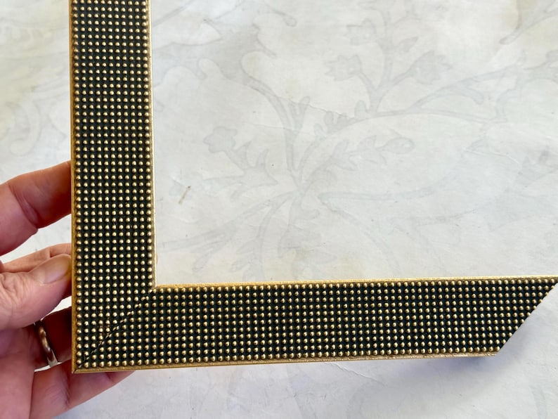 Fine Beaded Antique Gold Picture Frame- Custom Picture Frames- A4 4x4 4x6 5x7 7x11 8x8, 8x10 8.5x11 9x12 10x10 12x12 11x14 16x20 18x24 24x30 image 4