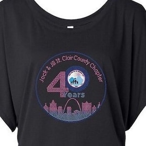 Jack and Jill of America Chapter Anniversary Shirt, Personalize Your Chapter Name and Skyline, Rhinestone and Glitter T-Shirt or Dolman Top