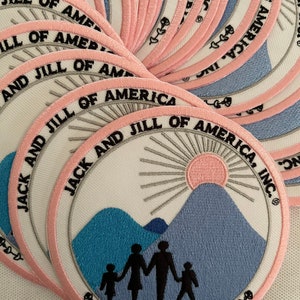 Jack and Jill of America, Inc. Patch, Embroidered Logo Patch, JJ Iron-on patch, Choose from 3 or 4 inch, JJOA Round Logo Patch