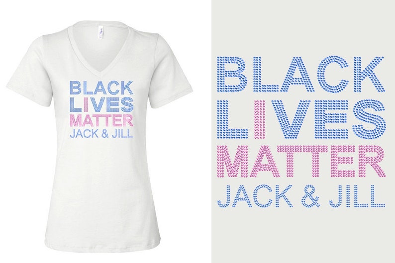 Jack and Jill of America I MATTER, Black Lives Matter Bling Tee image 2