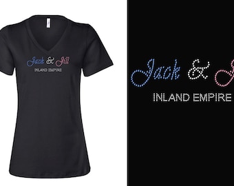 Jack and Jill of America T-shirt with Chapter Name Rhinestone