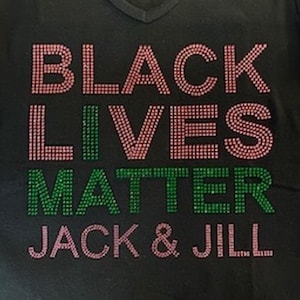 Jack and Jill of America I MATTER, Black Lives Matter Bling Tee image 1