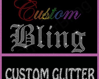 Custom Rhinestone or Glitter Design Setup only