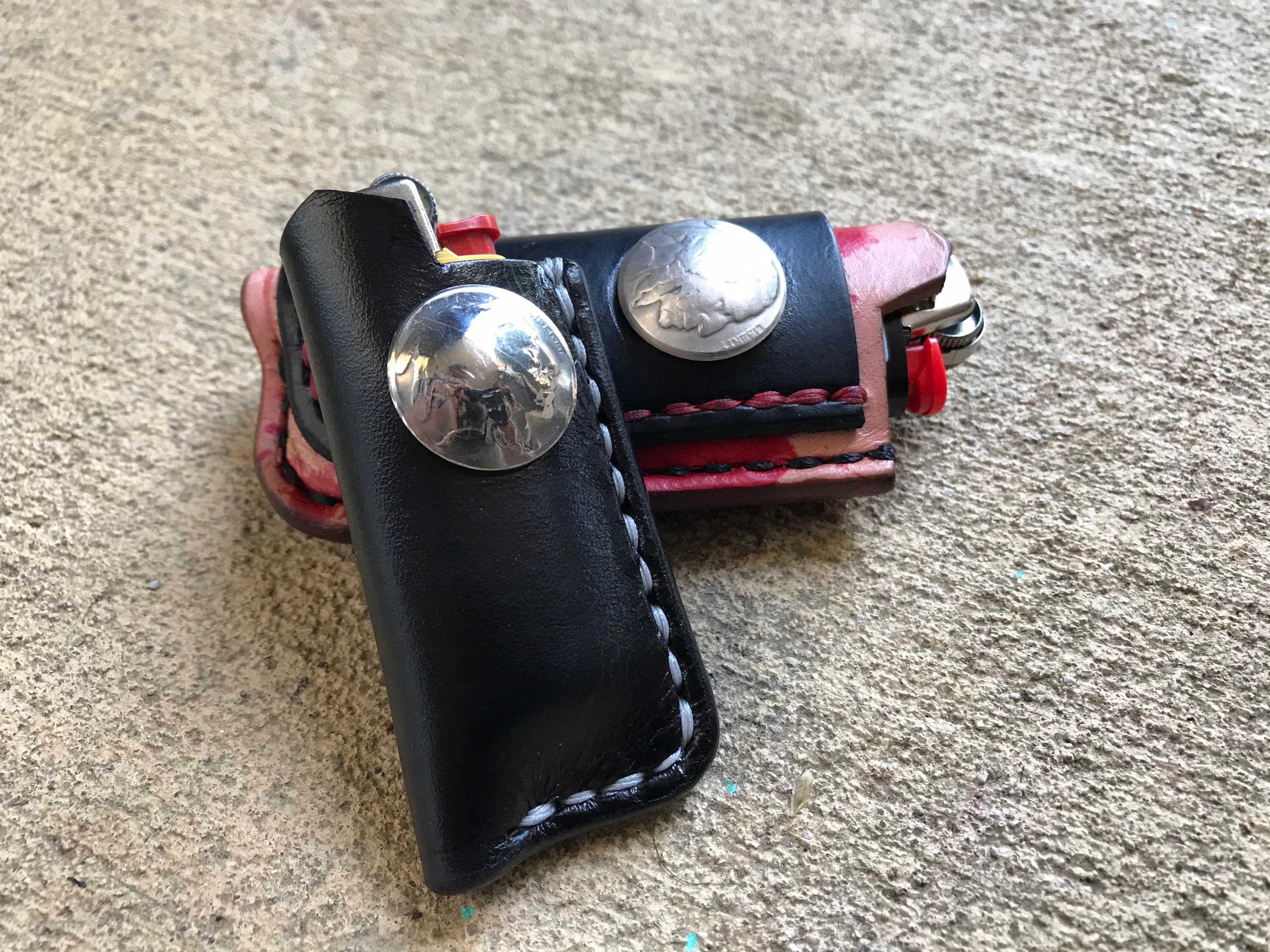 Leather Case fits Standard Size BIC Lighters Custom Made