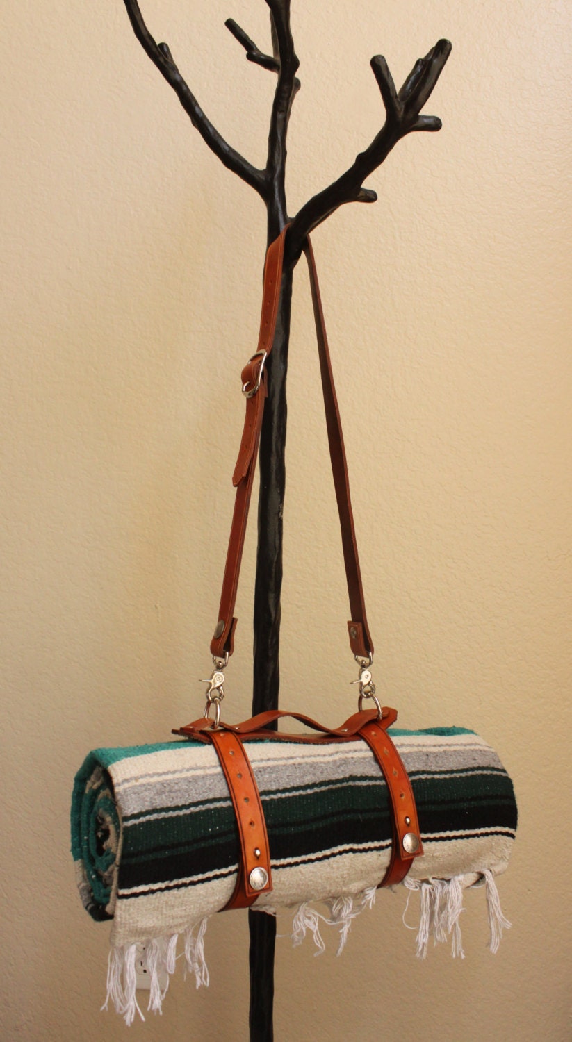 Handmade Genuine Leather BLANKET CARRIER Etsy