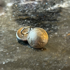 Set of 10- Buffalo Nickel Concho - Loop Back - Shank Back Concho