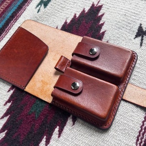 Couverture en cuir pour cartes de visite/cartes de crédit et cahier - personnalisable