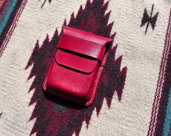 Étui pour console portable en cuir brique Trimui avec fermetures à sangle - personnalisable