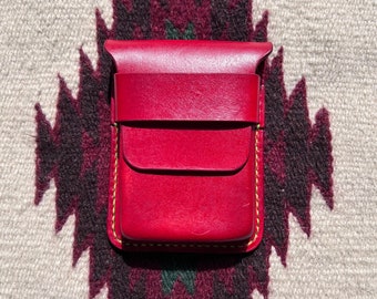 Leather Playing Card Case w/ Strap Closures - customizable