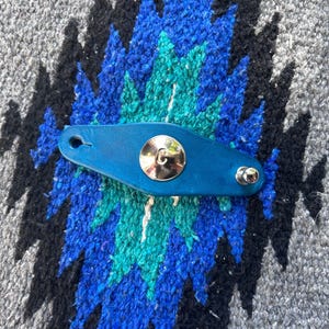 Leather BANDANA BOLO bandana SLIDE - leather cuff - cuff slide - customizable