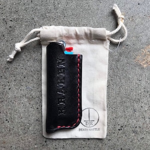 Leren LIGHTER-etui voor gebruik met BIC-aansteker - aanstekerhoes handgemaakt - aanpasbaar