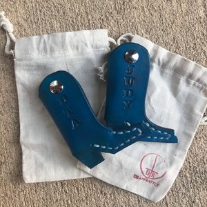 Leather COWBOY BOOT key fob - keyholder - keychain - customizable