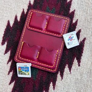 Nintendo 3DS XL Game Cartridge Sleeve Holder - Leather Case - customizable