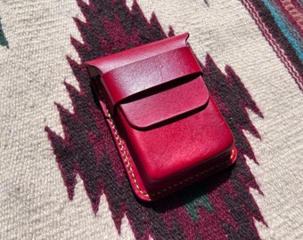Leather Miyoo Mini Plus Handheld Console Case w/ Strap Closures - customizable