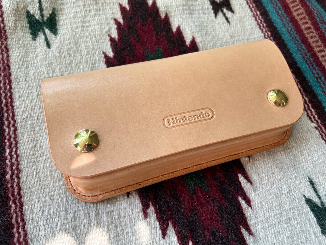 Nintendo Switch OLED Leather Case Customizable - Etsy