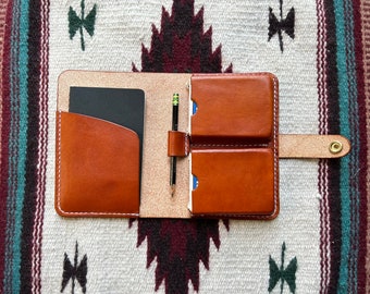 Leather 2 decks Playing Card and notebook cover - customizable