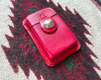 Leather Cigarette Case W/ Belt Clip- Cigarette Holder - Customizable